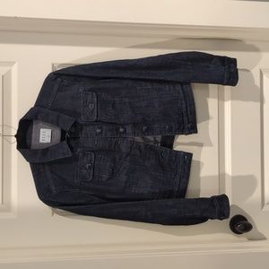 Elle Dark Blue Denim Jacket with Blue Buttons